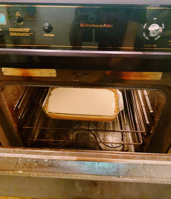 cheesecake in oven.jpeg