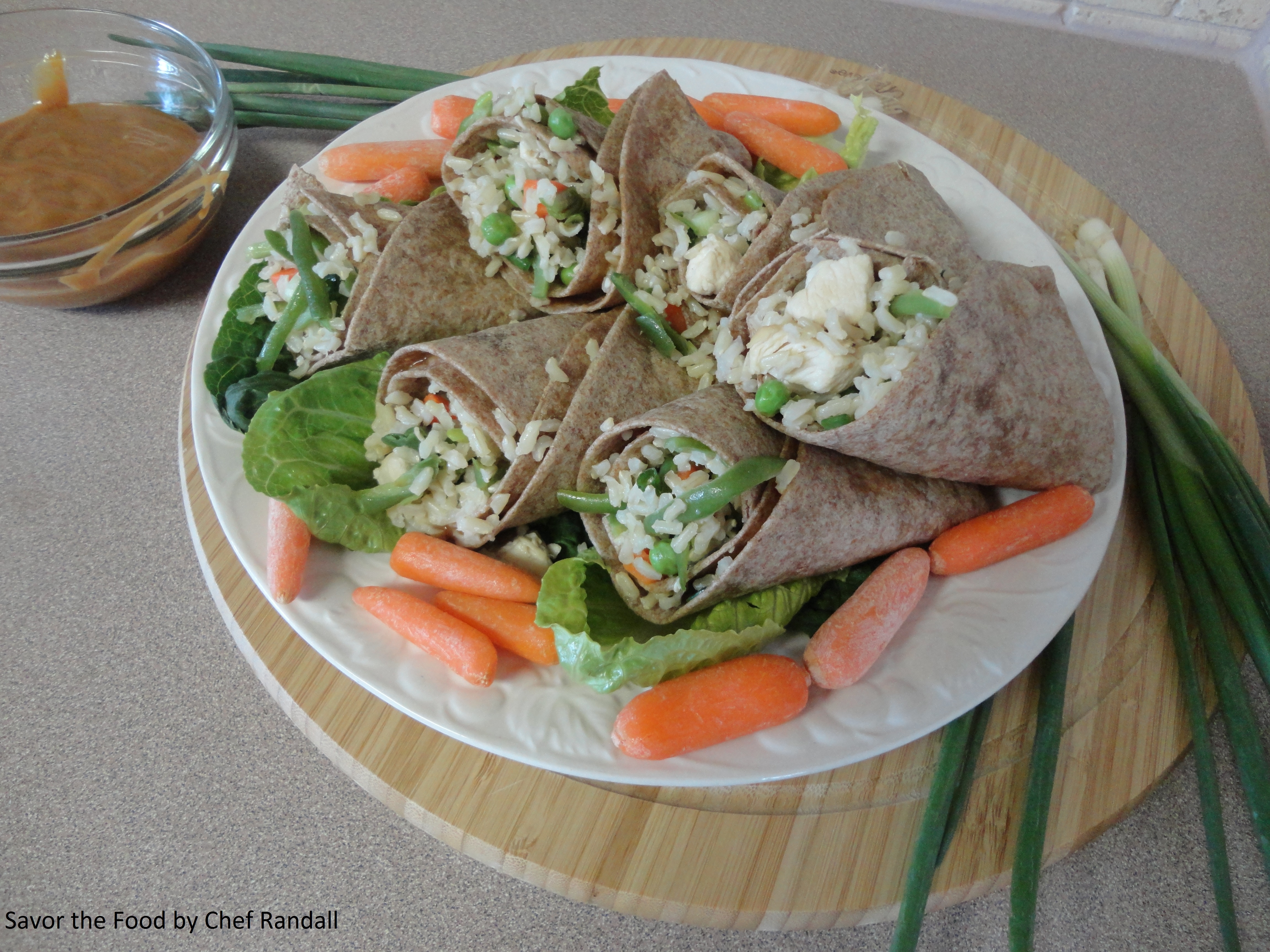 close up of Oriental Chicken Wraps.JPG