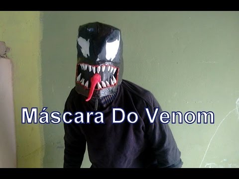 como fazer M&amp;aacute;scara Do Venom (homem Aranha) parte 1