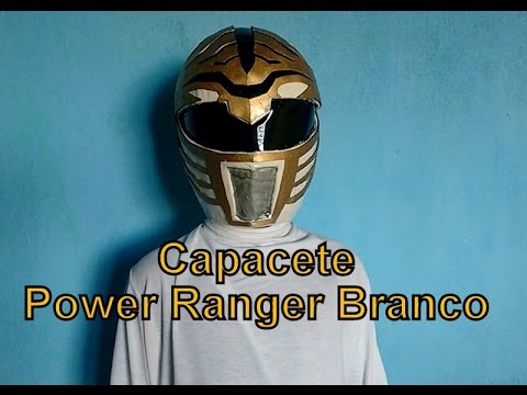 como fazer capacete power ranger branco parte 1