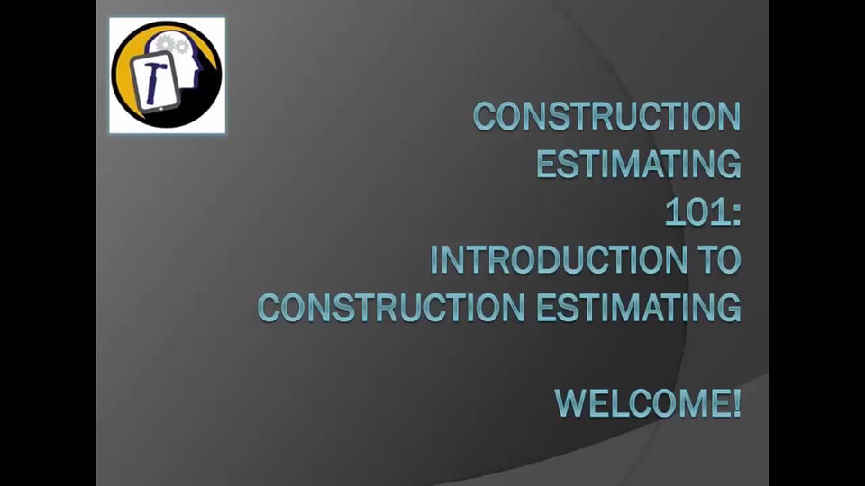 construction estimating 101 ch01-introduction