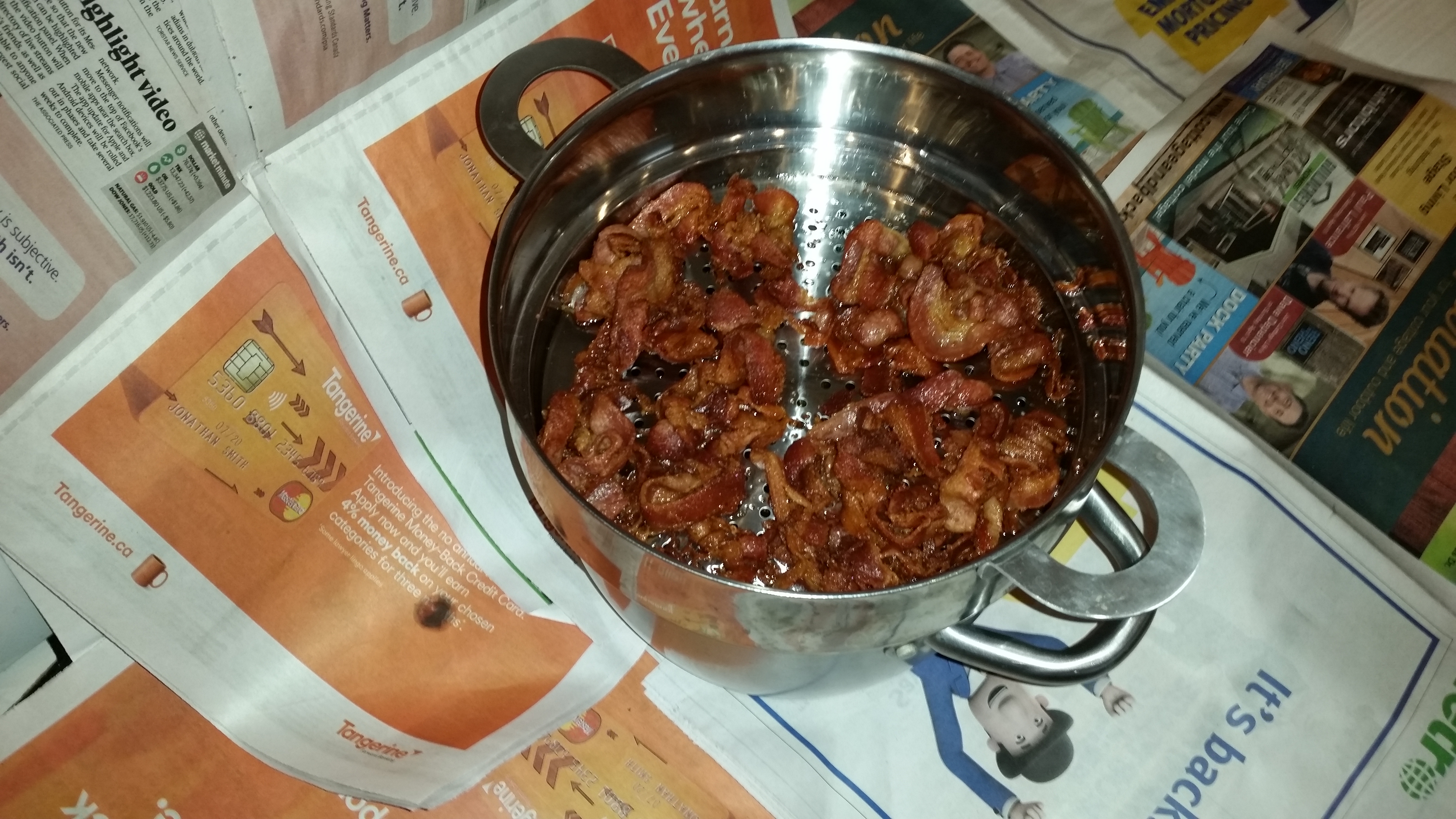 cooking with bacon- draining.jpg