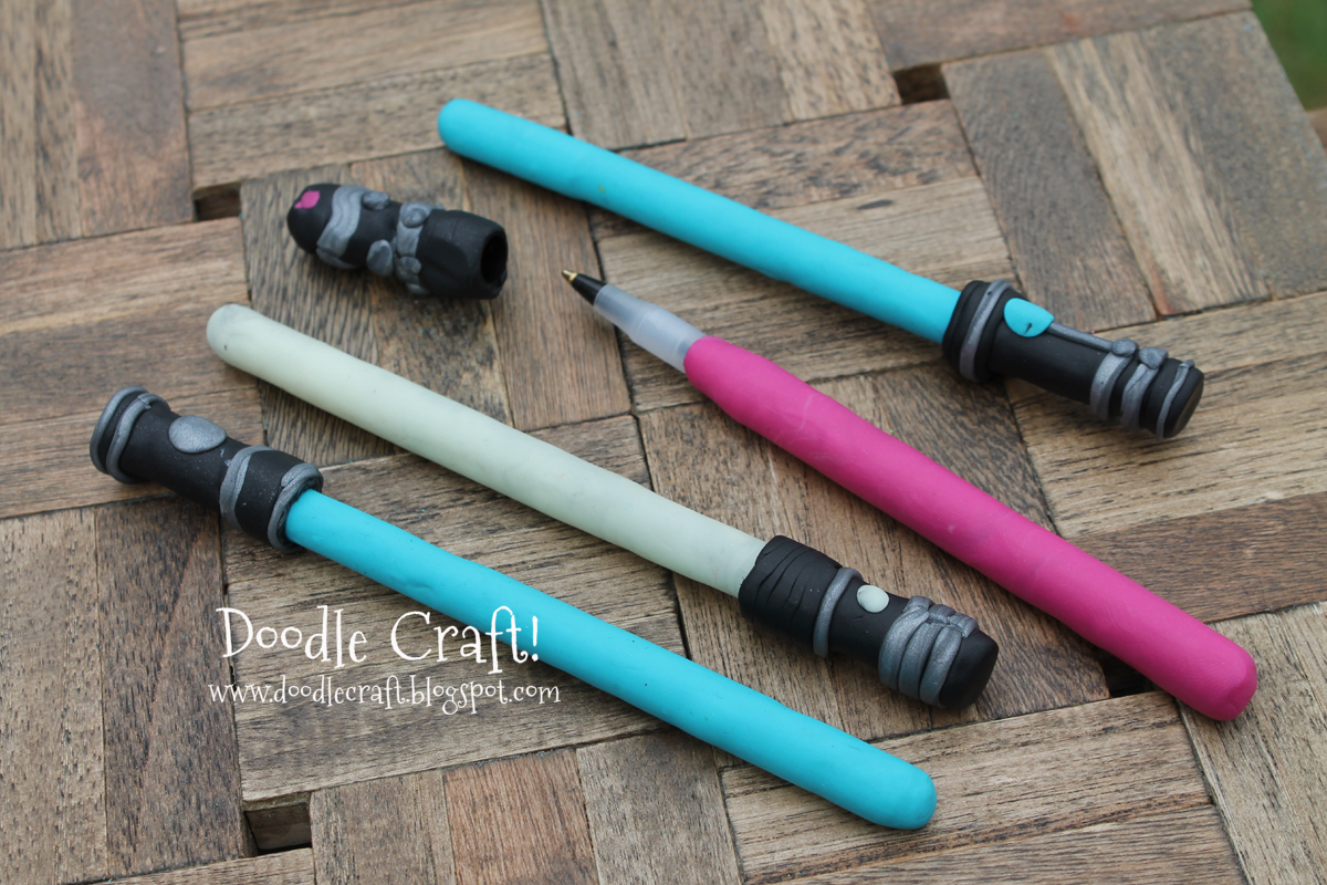 custom lightsaber polymer clay pens bake.jpg