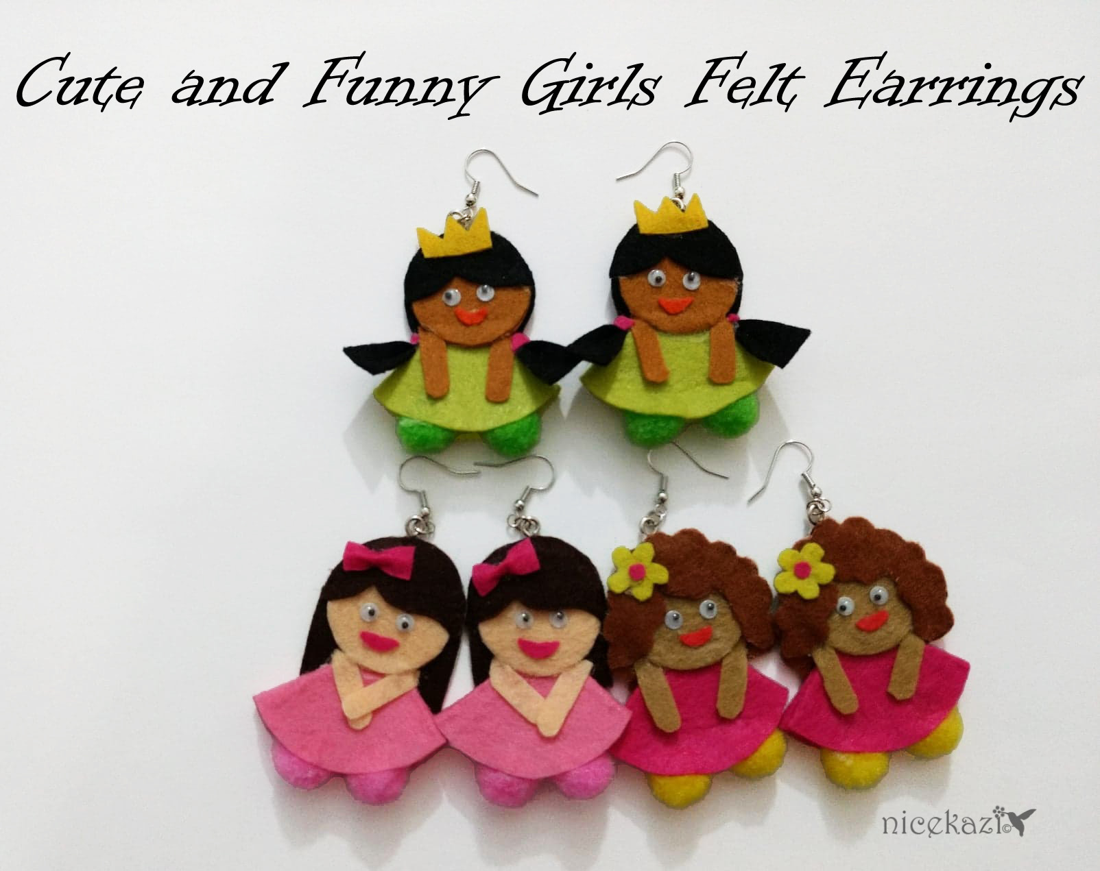 cute and funny girls felt earrings.jpg