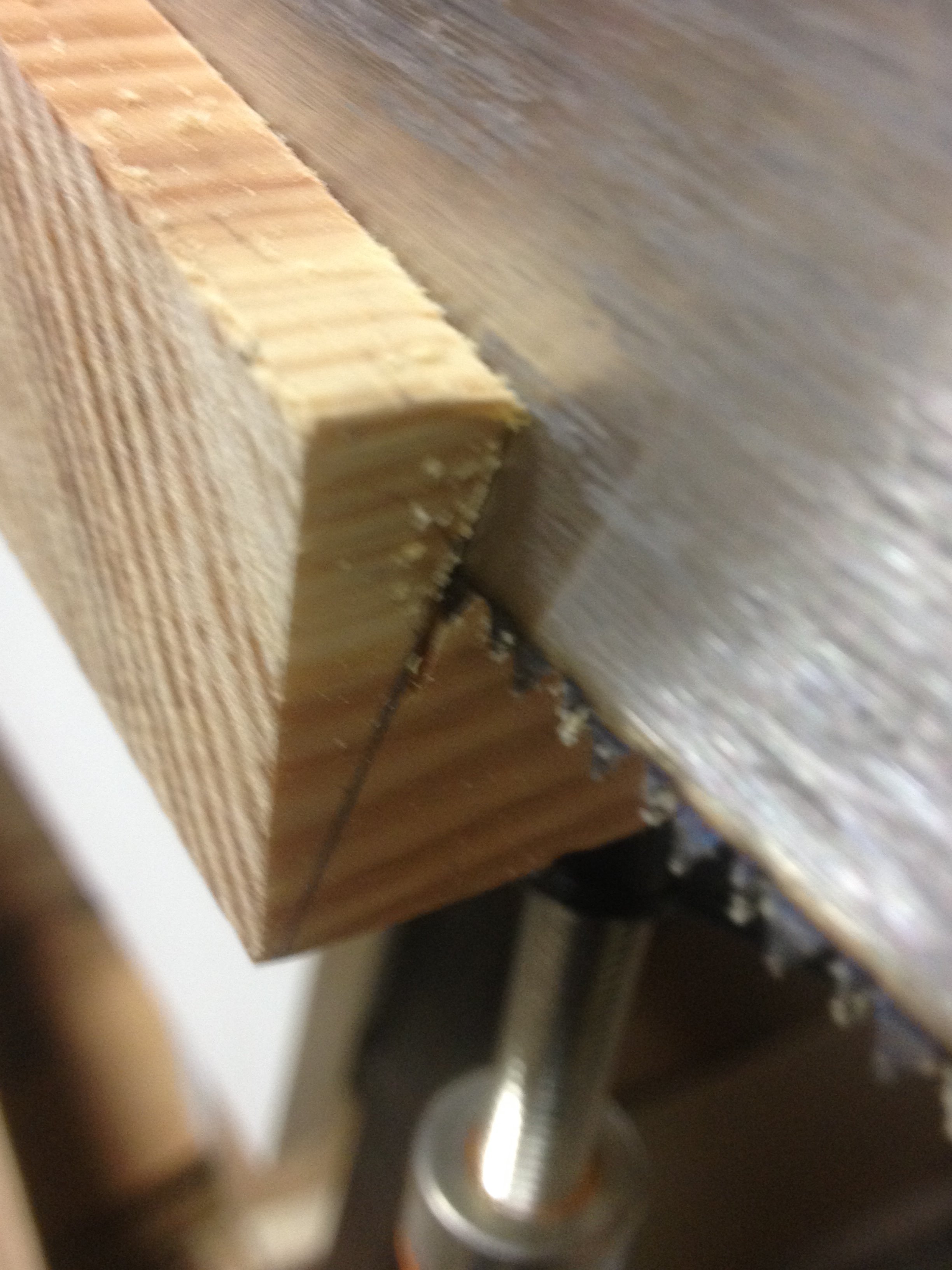 cuting the angle on the wood.JPG