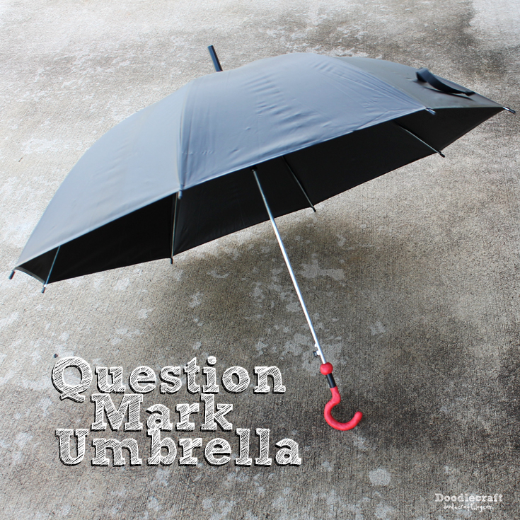 doctor who question mark umbrella sugru clay fandom geekery.JPG