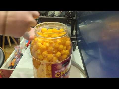 dumping cheese balls