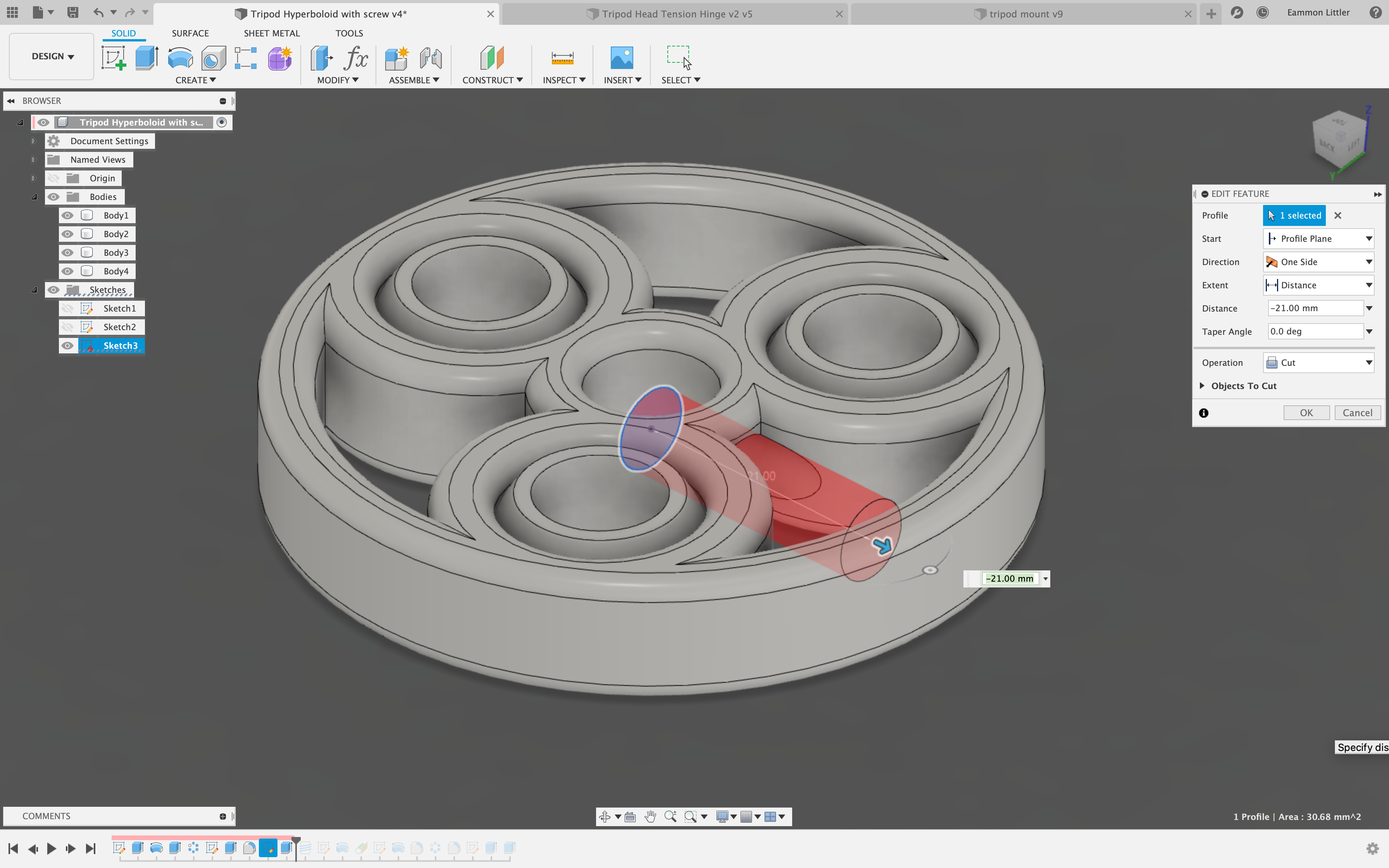 extrude cut thread hole.png