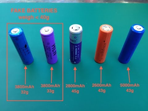 fake 18650 batteries