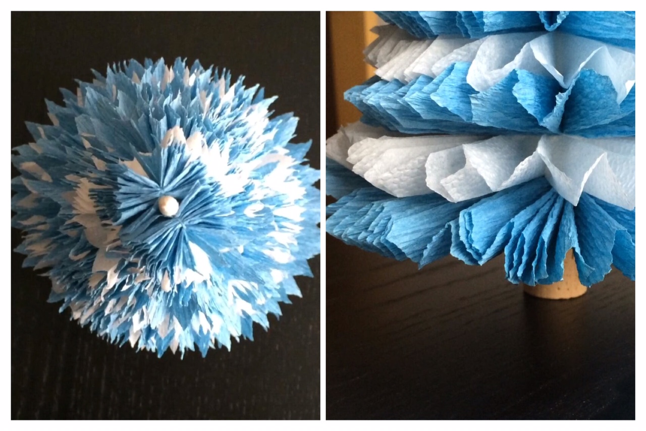 fluffy christmas tree out of paper.JPG