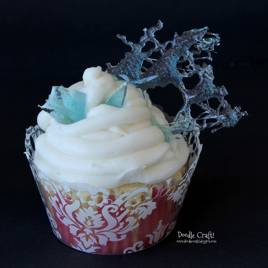 frozen snow cupcakes snowy day icicle hard candy crystal shards doodlecraft  (8).JPG