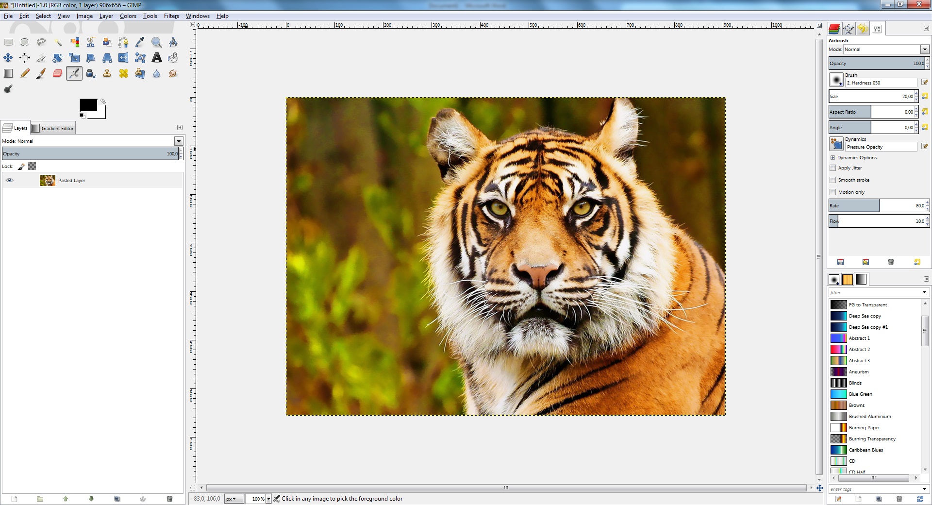 gimp screenshot coloured tiger.jpg