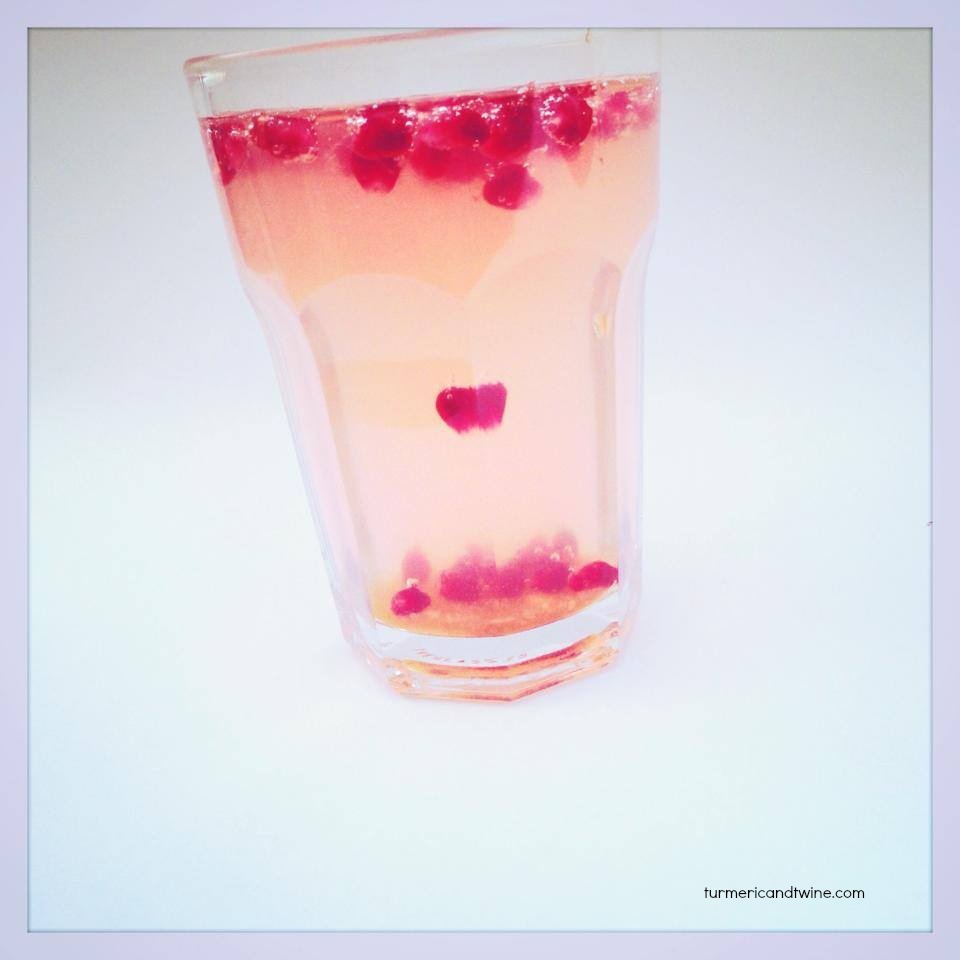 ginger syrup and pomegranate spritzer.jpg