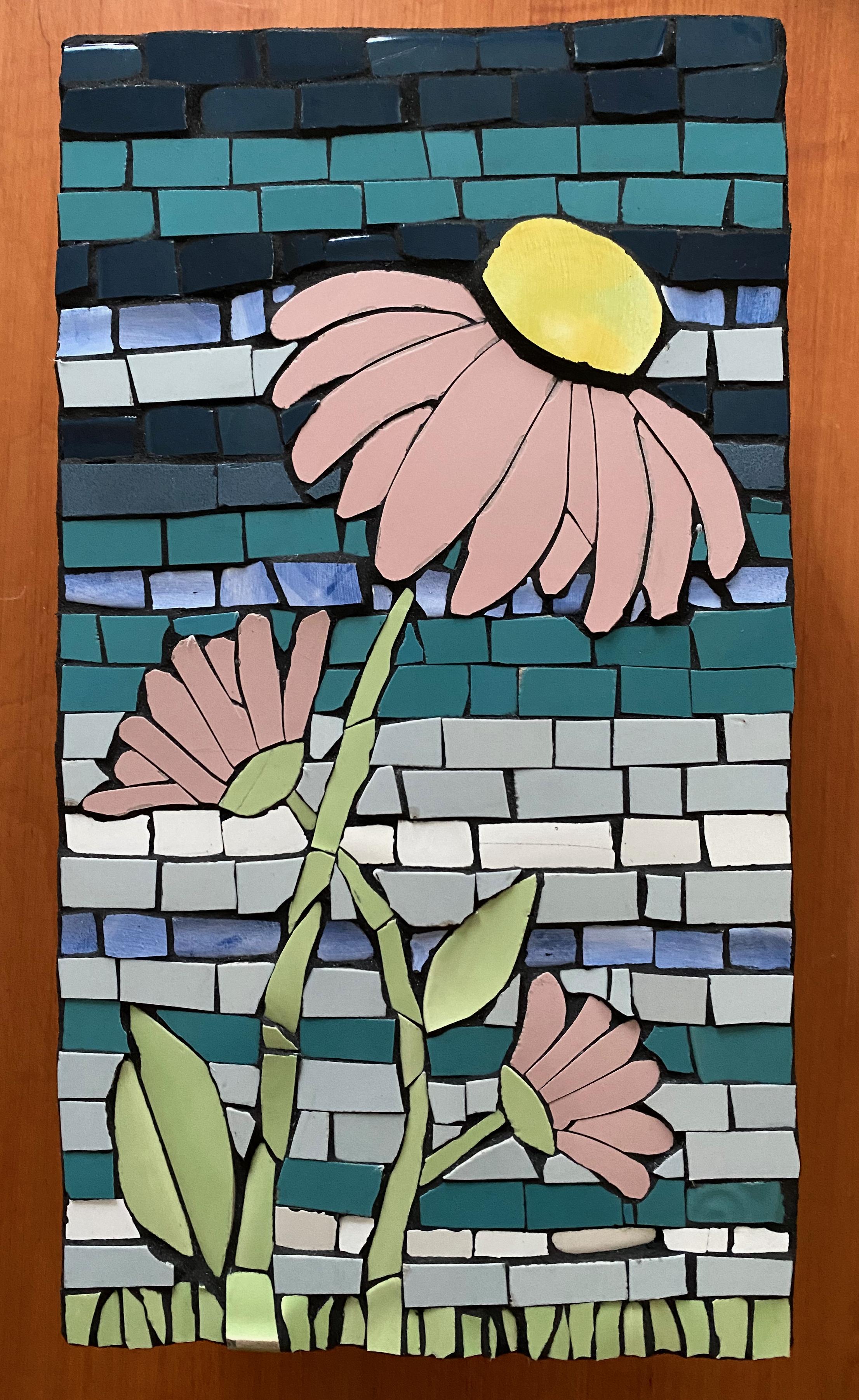 how 2 to broken dish mosaic flower diy coneflower tutorial how sharon warren glass.jpeg