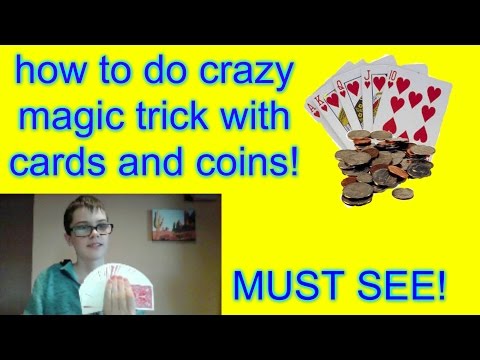 how to do crazy magic trick with pack of cards and a coin [MUST SEE]