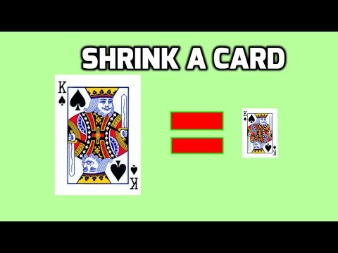 how to magically shrink a playing card! magic tricks revealed!