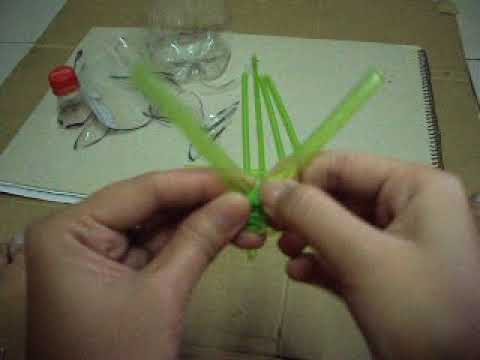 how to make a star using straws