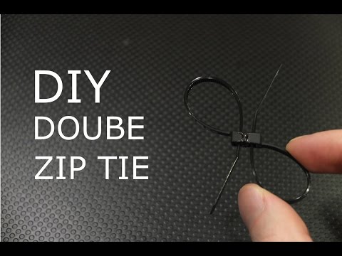 how to make double zip tie from zip ties