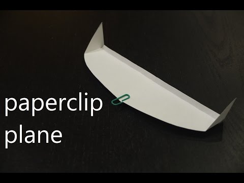 how to make paperclip paper plane glider