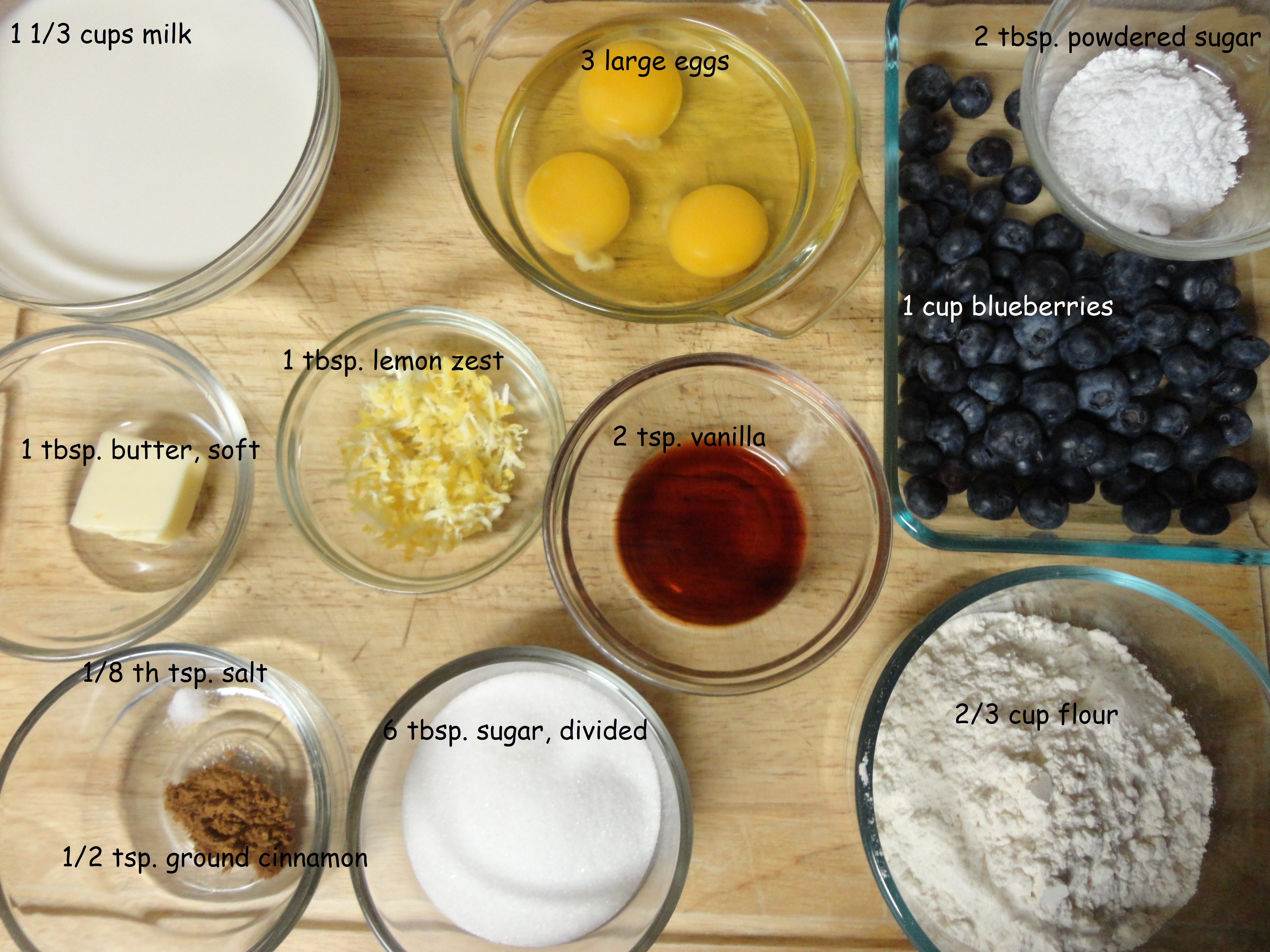 ingredients for Blueberry Lemon Flognarde.JPG