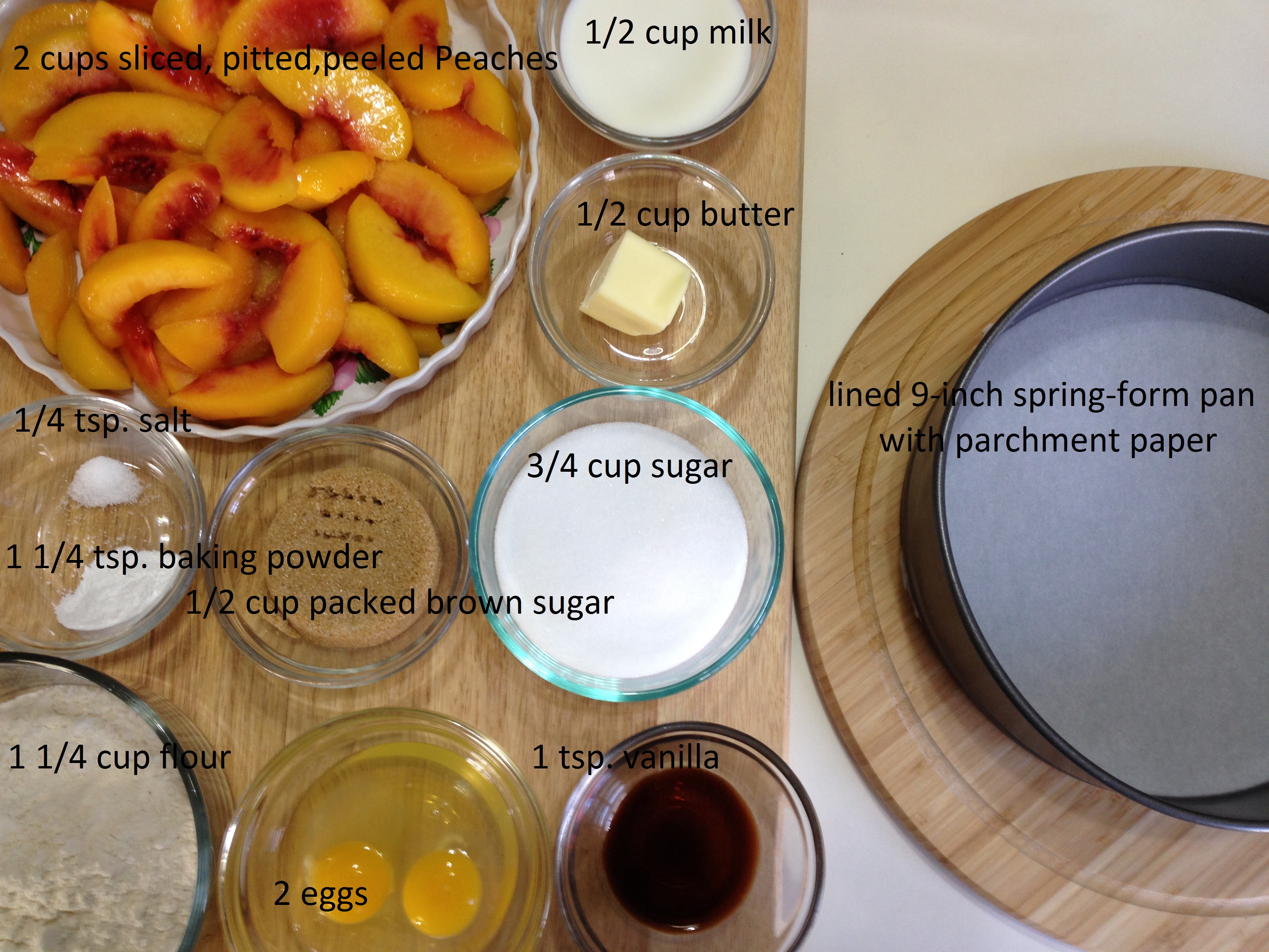 ingredients for Peach Upside Down Cake.jpg