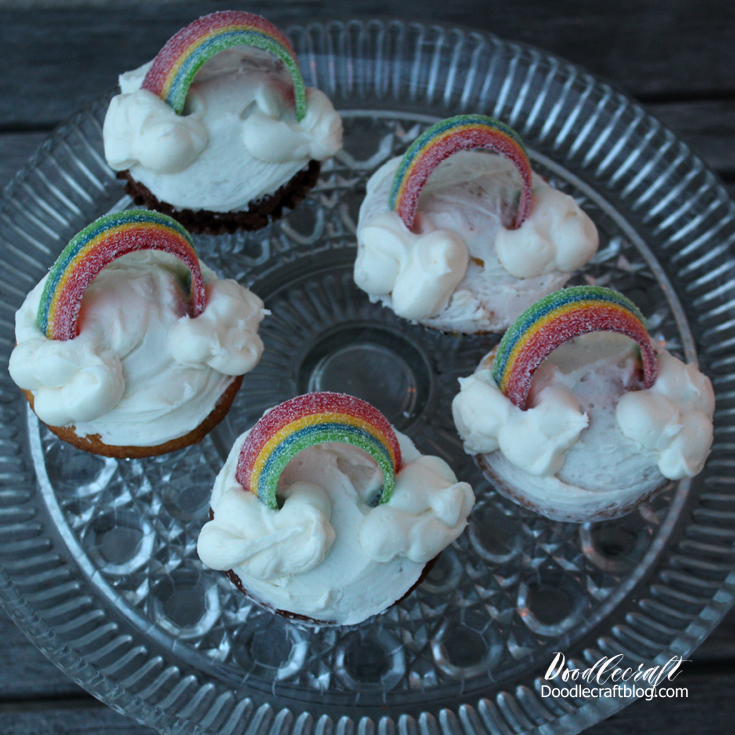 magical rainbow cupcakes fun st. patricks day paddy's craft snack pot of gold unicorn party (1).JPG