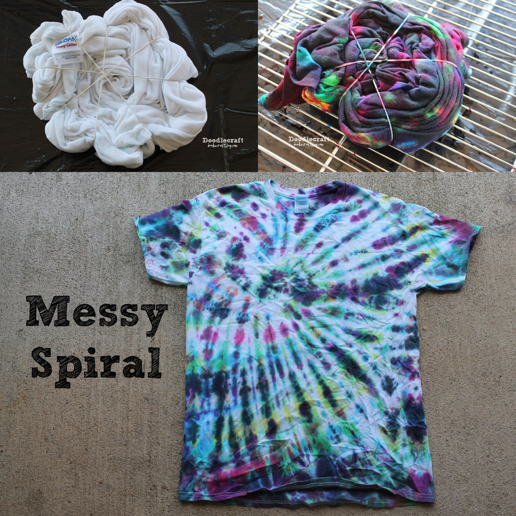 messy spiral tie dye shirt easy pattern diy.jpg