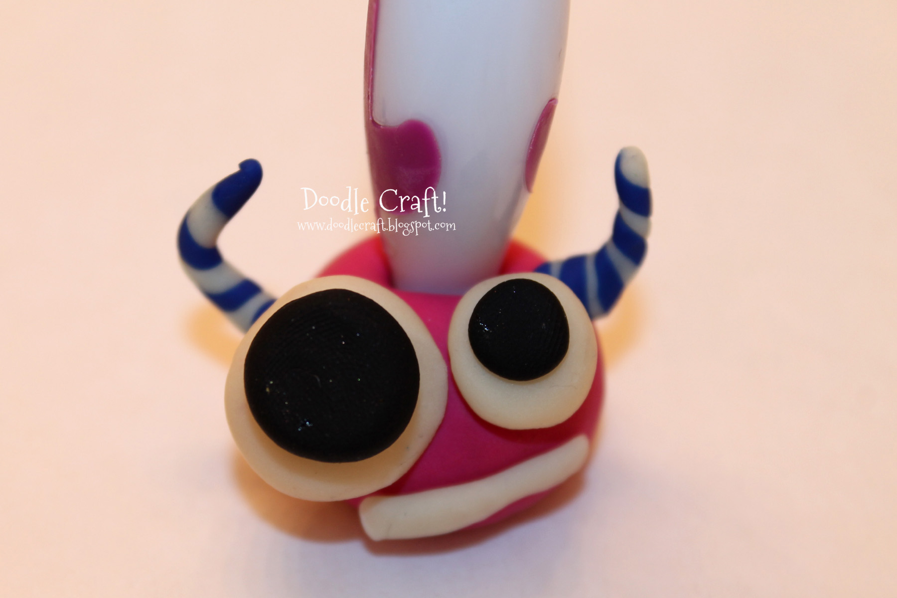 monsters pink glow in the dark glowing buddies hold toothbrushes holder clay.jpg