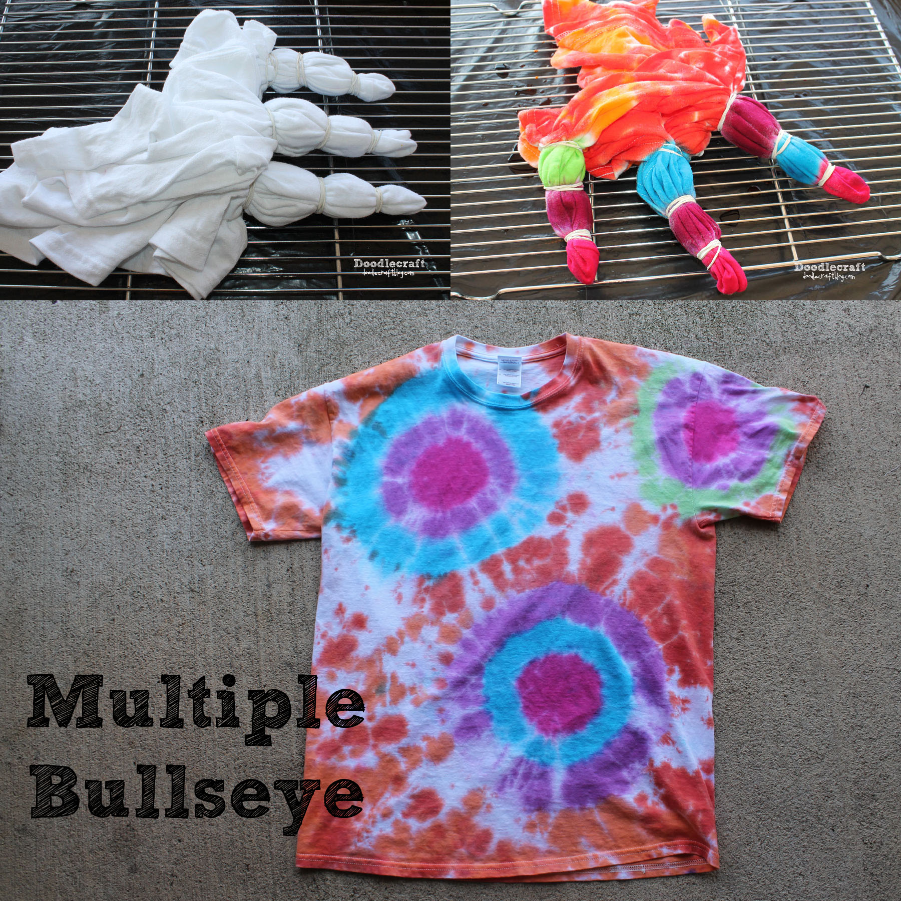 multiple bullseye target spots tie dye shirts easy tulip one step.jpg