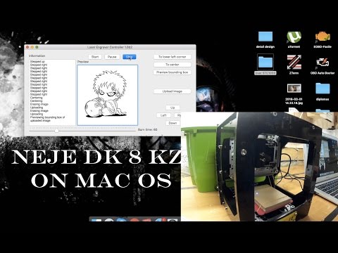 neje dk 8 kz engraver unboxing, how to run on mac os tutorial