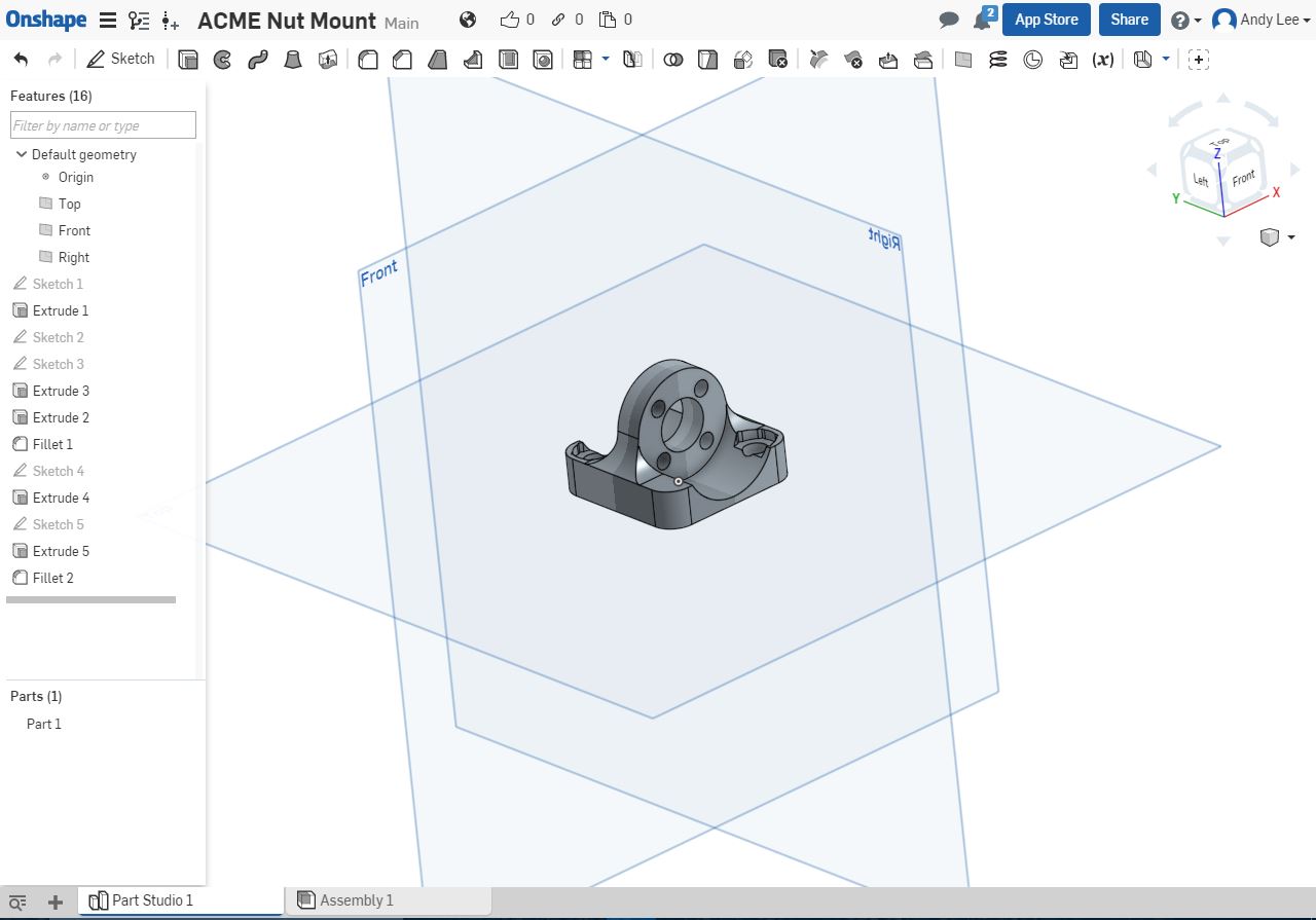 onshape screenshot nut mount.JPG