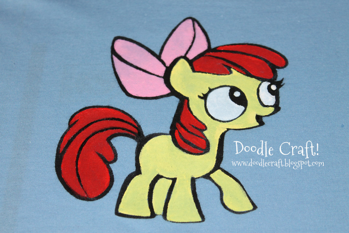 painted apple bloom my little pony freezer paper stencil shirt.jpg