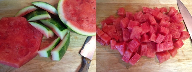 preparing to chop watermelon for Watermelon Goat Cheese Salad.jpg