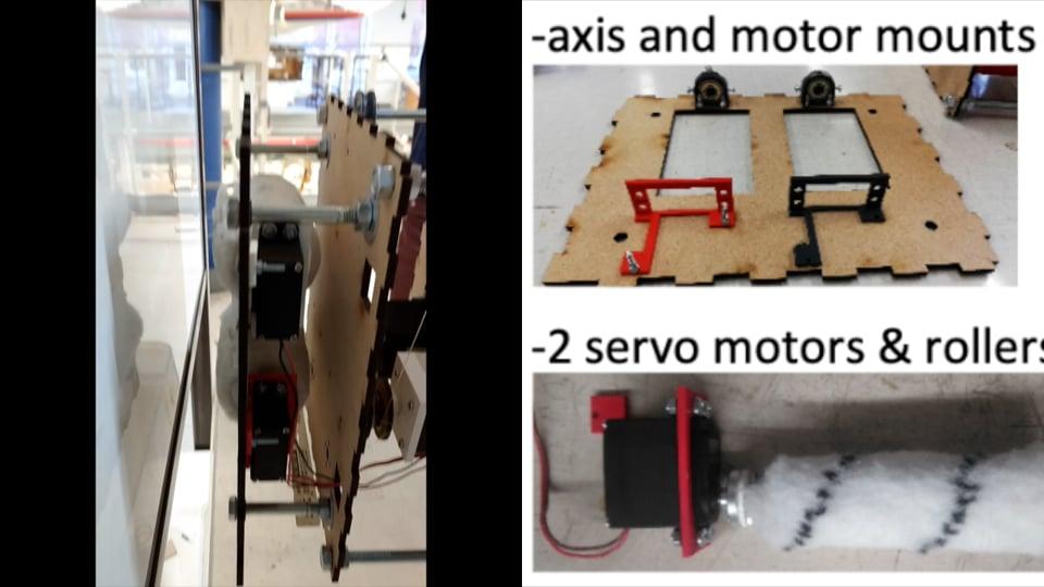 presentation of the skyscraper window cleaning robot's main components