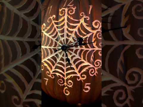 pumpkin clock spider hands