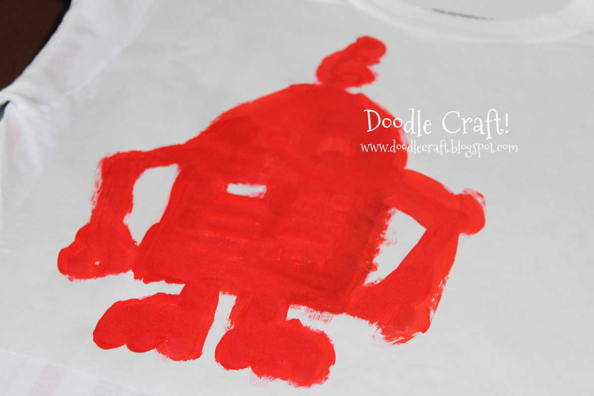 red robot tee shirt freezer paper painted on.jpg