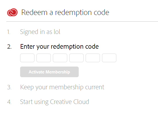 redeem code page.PNG