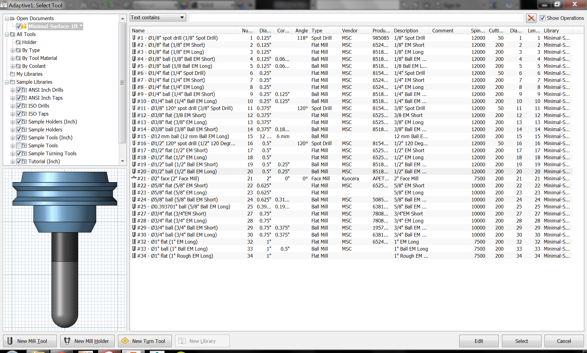 select the half inch long ball mill for the adaptive path.PNG