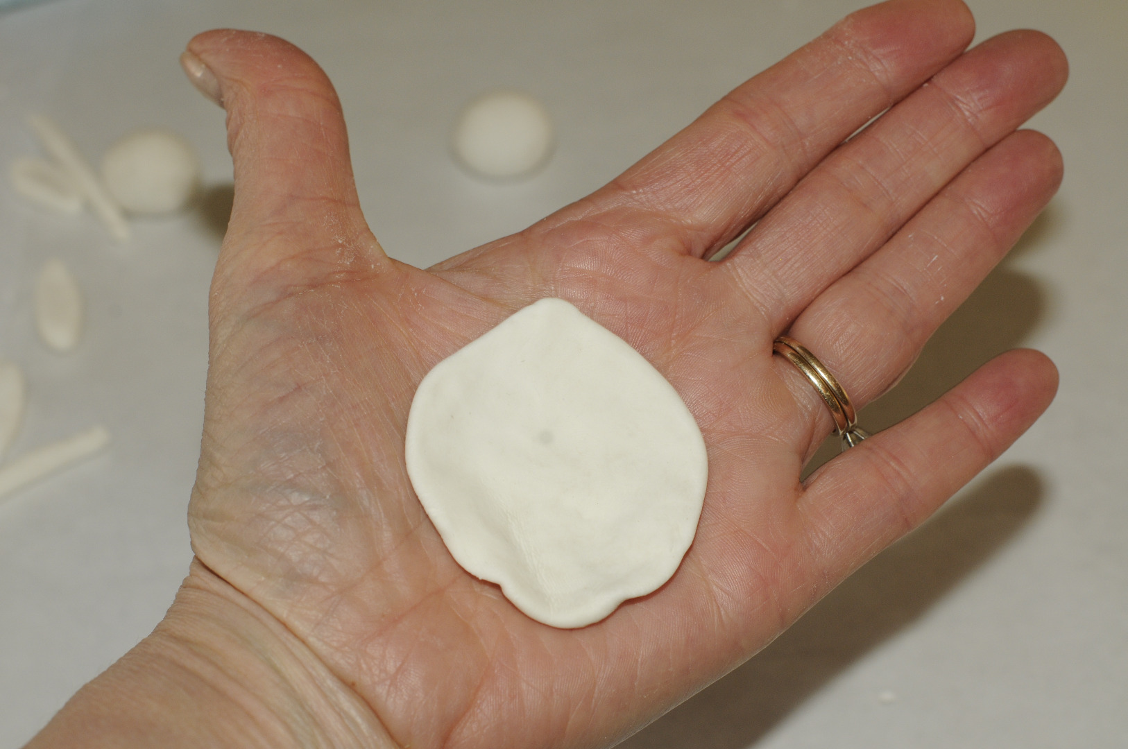 shape the clay flower.JPG