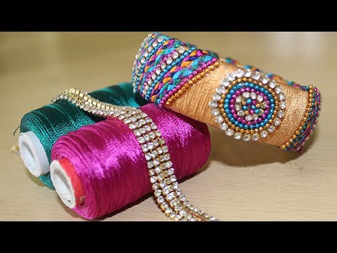 silk thread bangles how to make in 9 minutes || Easy tutorial || party wear bangles