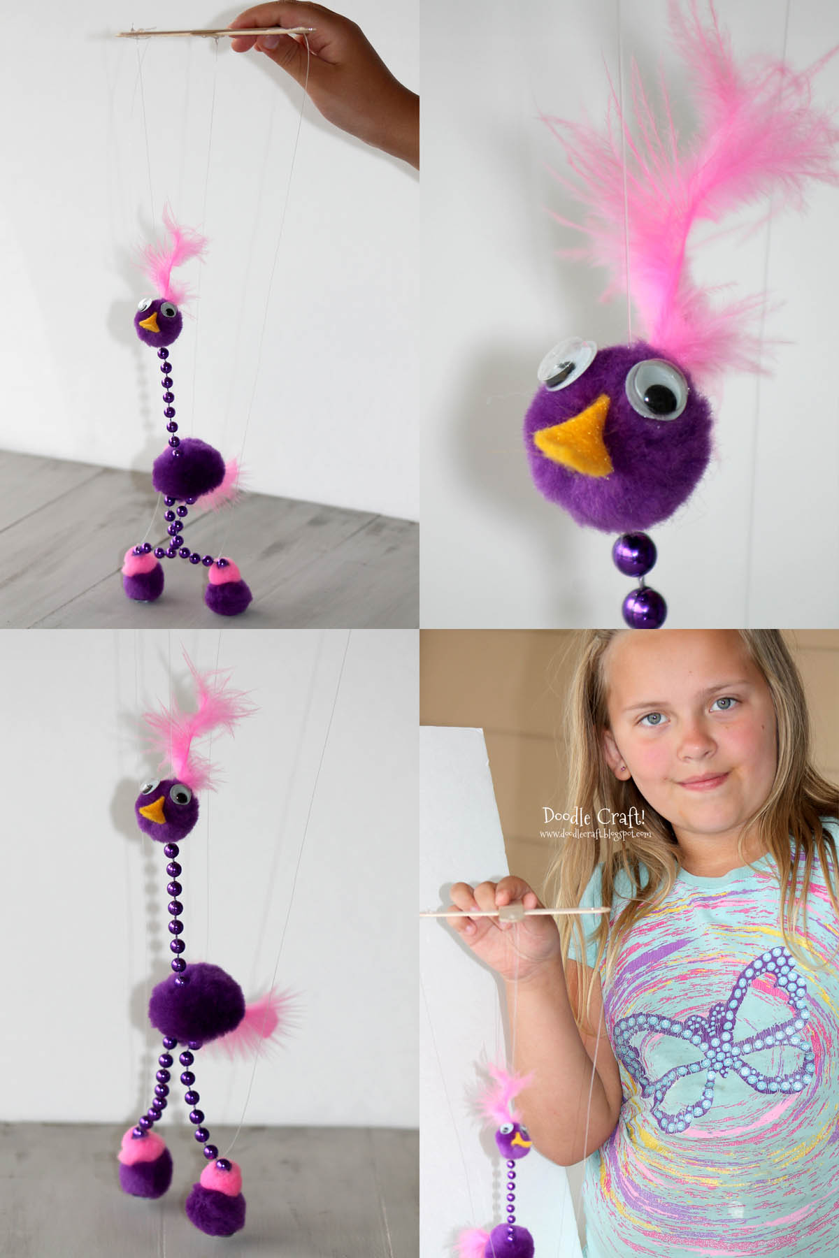 simple kids crafts puppets puppet making diy marionette bird easy daisy kevin up smaller.jpg