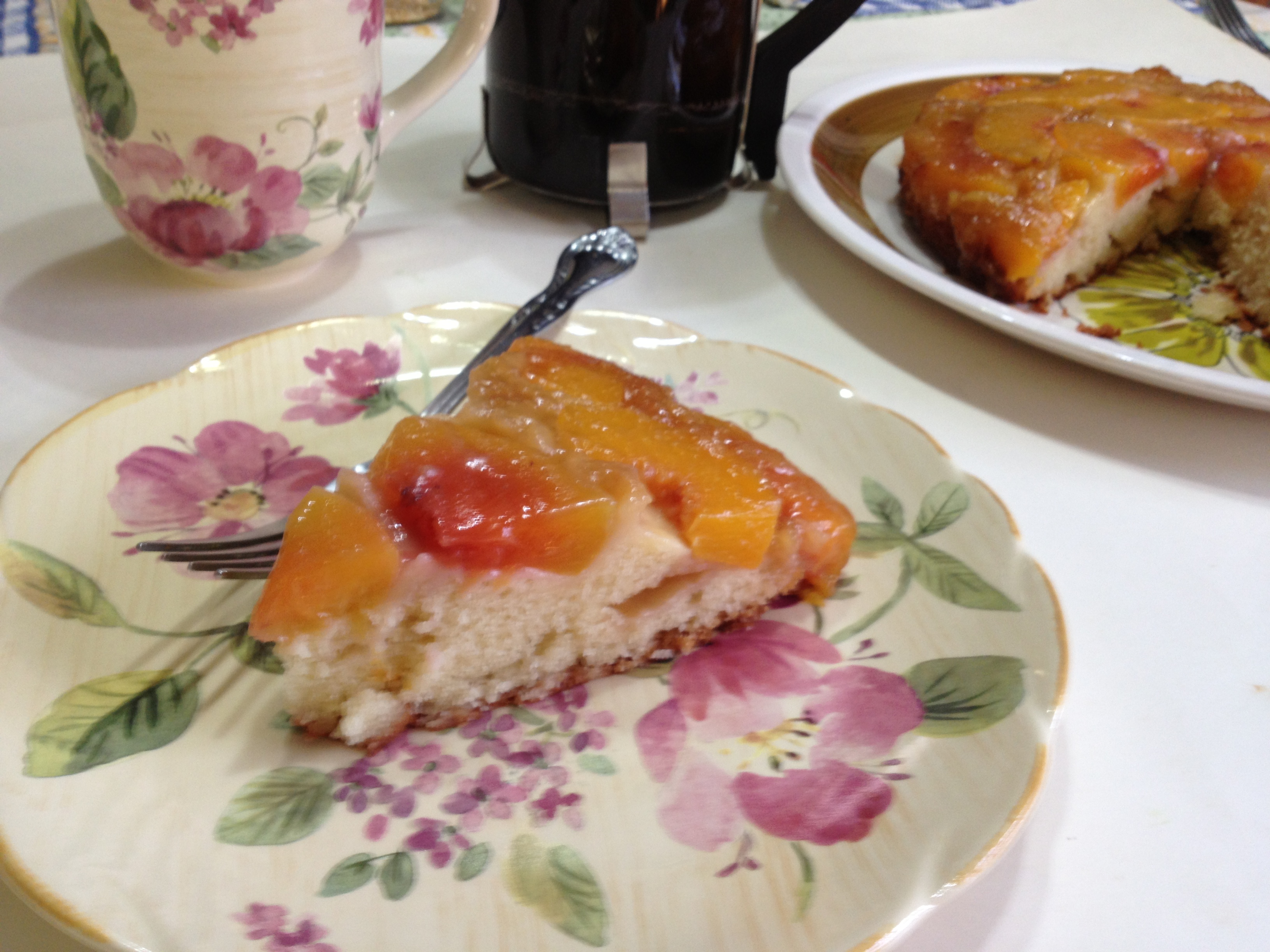 slice of Peach upside Down Cake with Butter and Brown Sugar Glaze.JPG