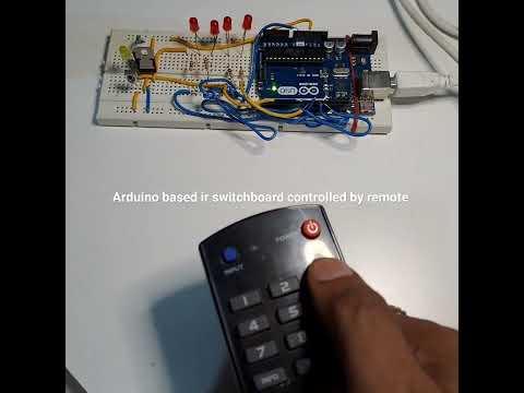 switchboard control using arduino and IR receiver and IR remote