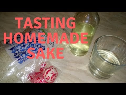 tasting homemade simple sake