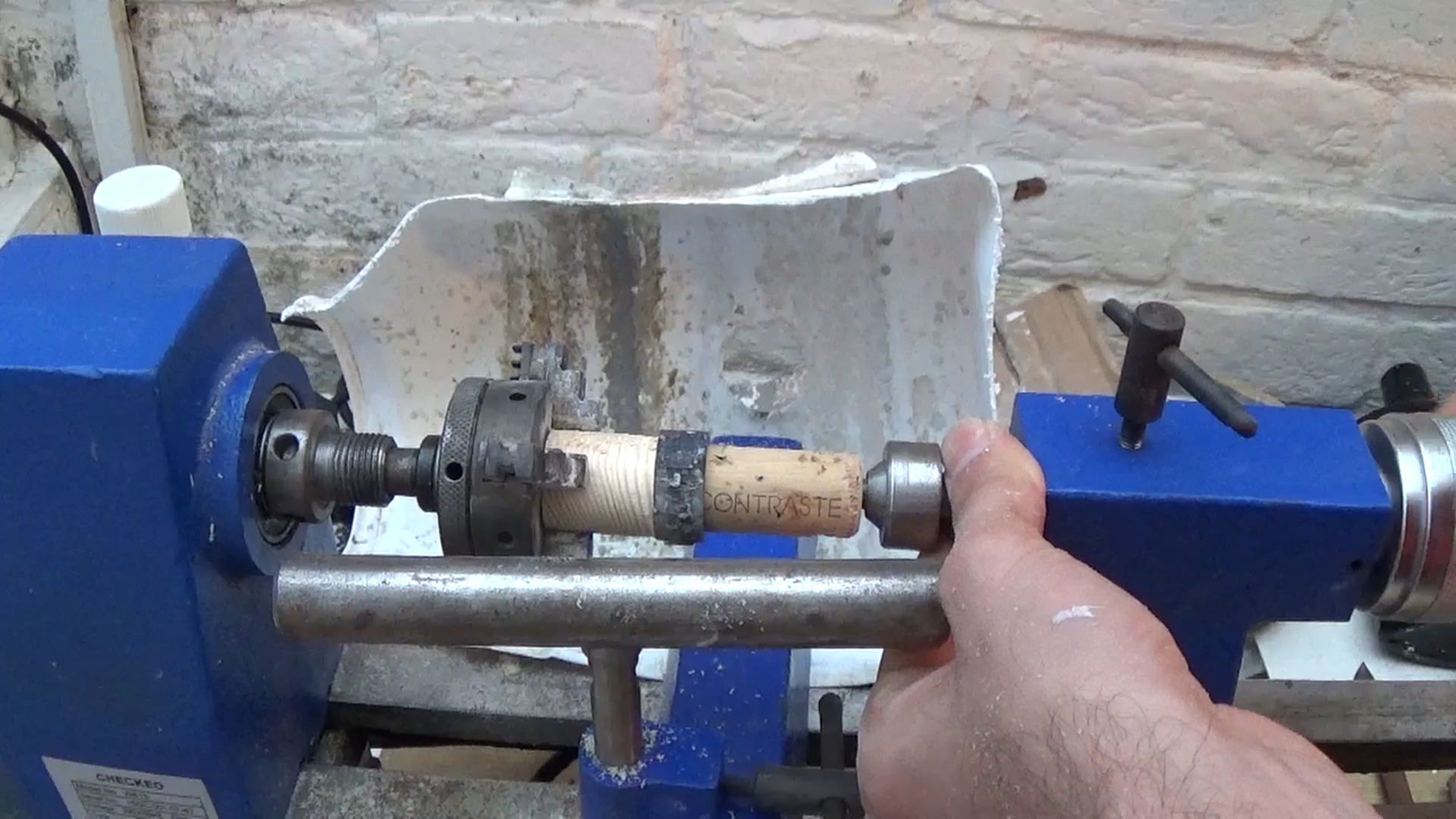 turning corian ring on lathe.bmp