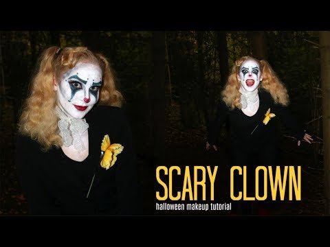 tutorial SCARY CLOWN makeup + costume + hair