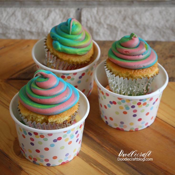 unicorn poop cupcakes easy diy party cake trick treat rainbow colored frosting (10).JPG