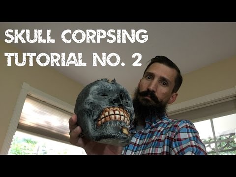 www.monstertutorials.com - Dollar Store Skull Corpsing with Toilet Paper and Glue Tutorial