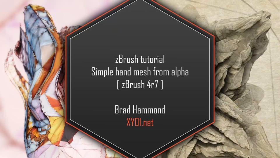 zBrush tutorial: Simple hand mesh from alpha [zBrush 4r7]