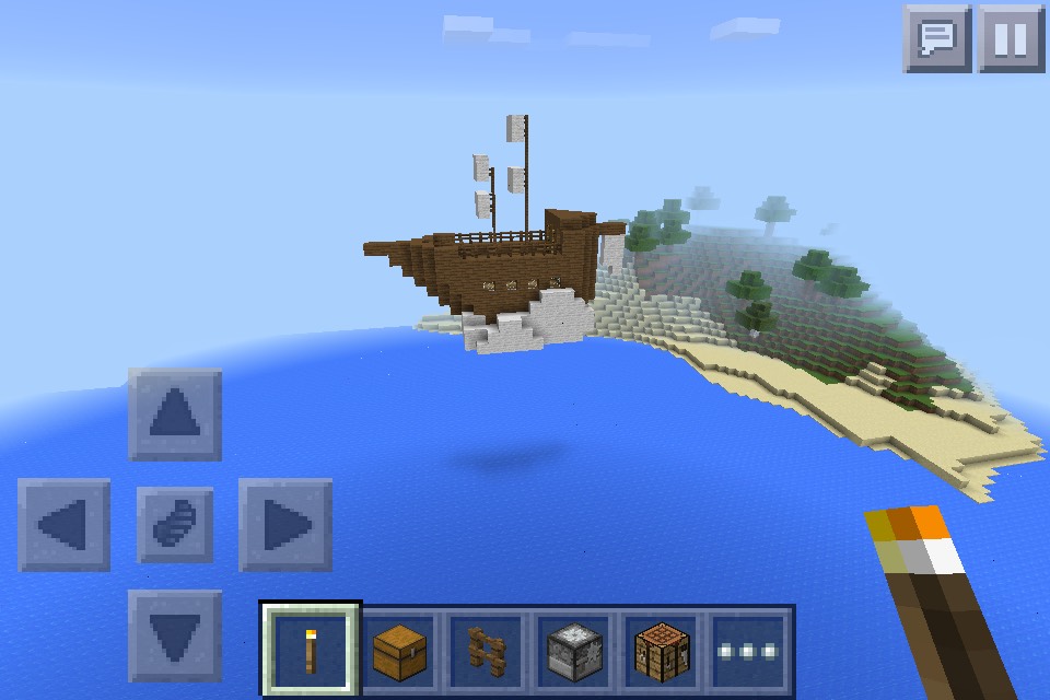 Mine Craft Floating Ship